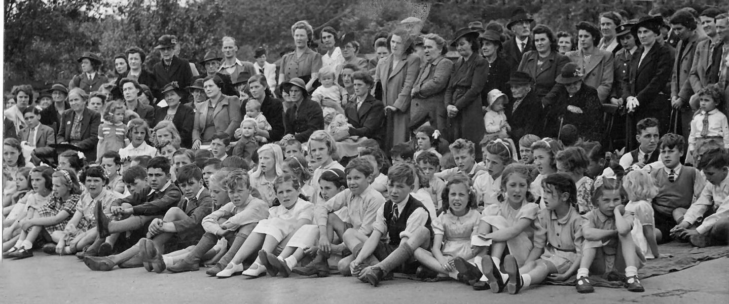Gathering on the school field 1942