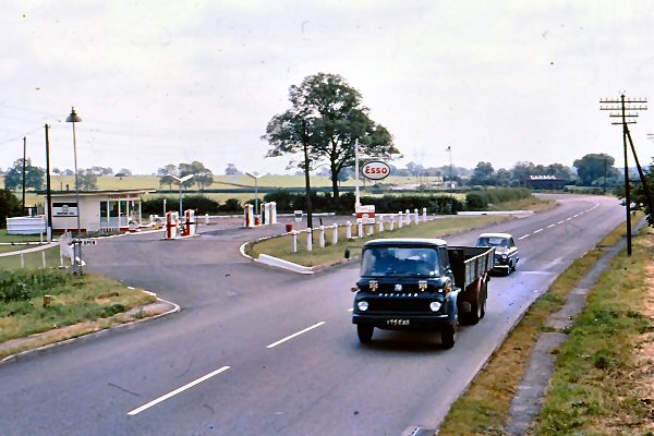 The Esso petrol station in Ash Vale in the 1960s probably after the A1 bypass opened