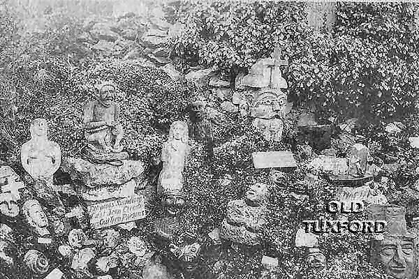 The Hades grotto at Tuxford Hall - Postcard stamped 1913