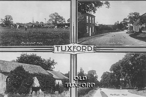 Postcard with four views of Tuxford