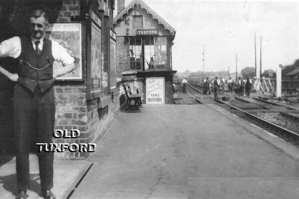 Tuxford North Station - Mr. Cooper and platelaying gang - 1934